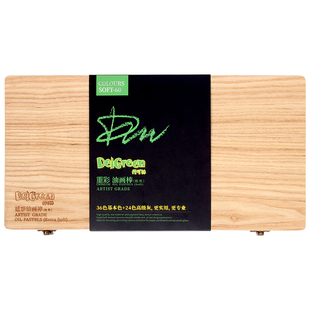 丹可林重彩油画棒套装元旦圣诞新年礼物生日礼盒木盒装60色儿童安全无毒diy画工具小学生专用超软可水洗蜡笔