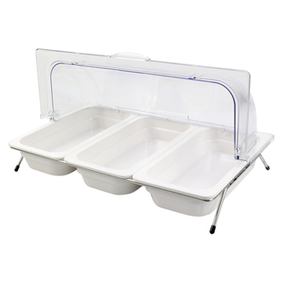 调料盒多格白色密胺自助小料台凉菜水果展示架六格分格试吃盘商用