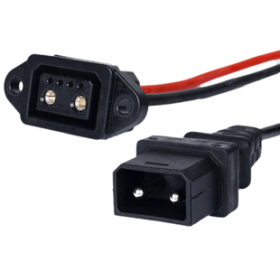 2+4锂电池插头电动车电瓶插座加粗充电放电接口公母座转换振特头G