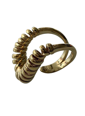 ceroenmi手指上的电话镀金女线圈