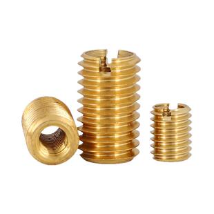 M2M3M4M5 黄铜螺套 铜内外牙牙套一字槽螺套变径螺母螺母转换套GH