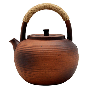 陆宝陶瓷茶具提梁砂铫家用烧水陶壶煮茶炉耐热围炉煮茶烧茶煮水壶