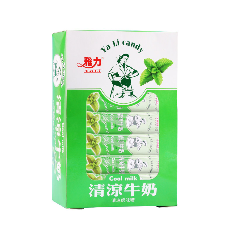 雅力牛奶薄荷清凉奶糖冰凉西瓜奶味酸奶糖儿童怀旧休闲零食独立装