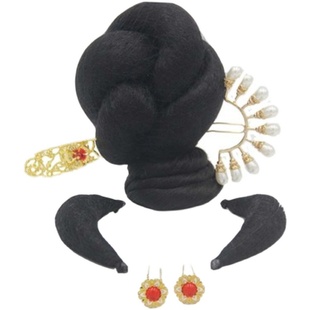 新古典舞中国舞儿童成人假发头饰丽人行发饰仙女发饰汉唐飞天套装