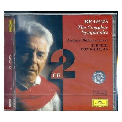 【原装进口】卡拉扬 勃拉姆斯第1-4交响曲 柏林爱乐乐团 2CD唱片