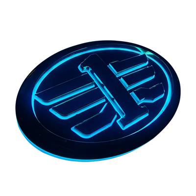 适用一汽解放j6发光车标带灯