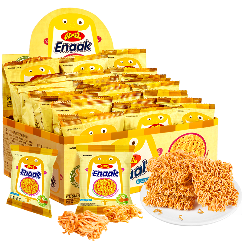 进口印尼GEMEZ网红休闲膨化儿童零食掌心脆烧烤小鸡面干脆面干吃