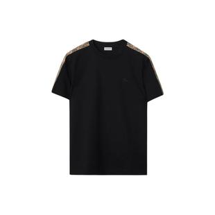 【24期免息】BURBERRY 男装 格纹装饰棉质 短袖T 恤衫 多色