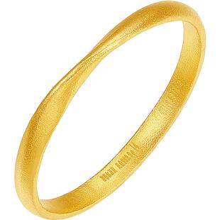 赛菲尔黄金戒指女足金999.9莫比乌斯环戒指时尚简约素圈女戒送礼