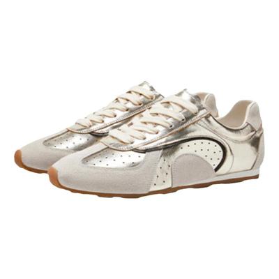 顺丰包邮小众设计感牛皮拼色女鞋