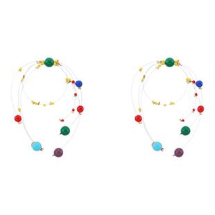 设计感彩珠耳环多巴胺彩色春夏夸张精致2026新款爆款韩系时尚耳饰