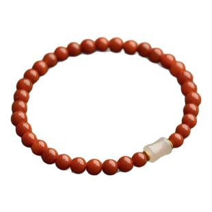 南红5mm和田玉路路通单圈手串