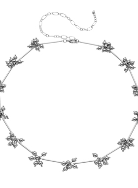 AHCHOO 静奢冷淡手工金属球花朵项链女轻奢设计感颈链高级锁骨链