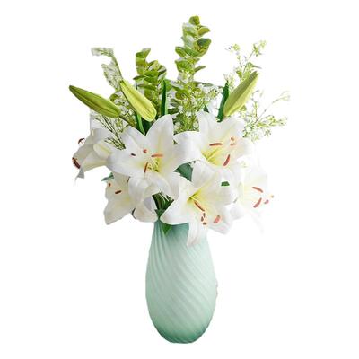 仿真手感百合花束客厅餐桌装饰