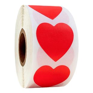 多尺寸心形彩色颜色标签纸可手写粘贴分类标记贴纸空白装饰贴画