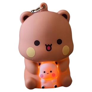 一二和布布iloveyuo语音发声发光钥匙扣男女朋友表白挂件情侣礼物