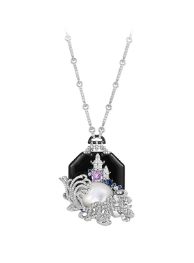 【朱珠共创】MOH年度金标系列银狮嵌白贝母水晶宝塔高级长项链