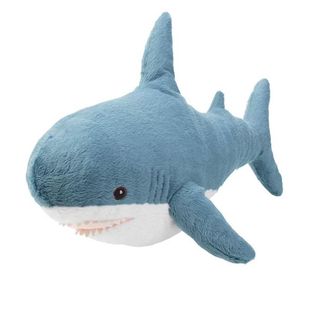宜家布罗艾大鲨鱼蓝白色鲨鱼毛绒玩具抱枕玩偶女睡觉情人节礼物