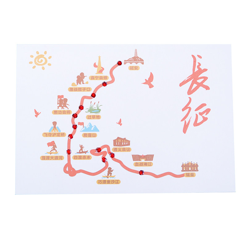 长征精神 纸电路 爱国主题手工作业小学儿童创意手工制作DIY材料