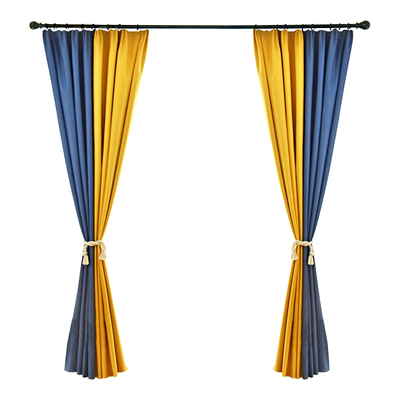 100%亚麻防晒新款挂钩式遮光窗帘