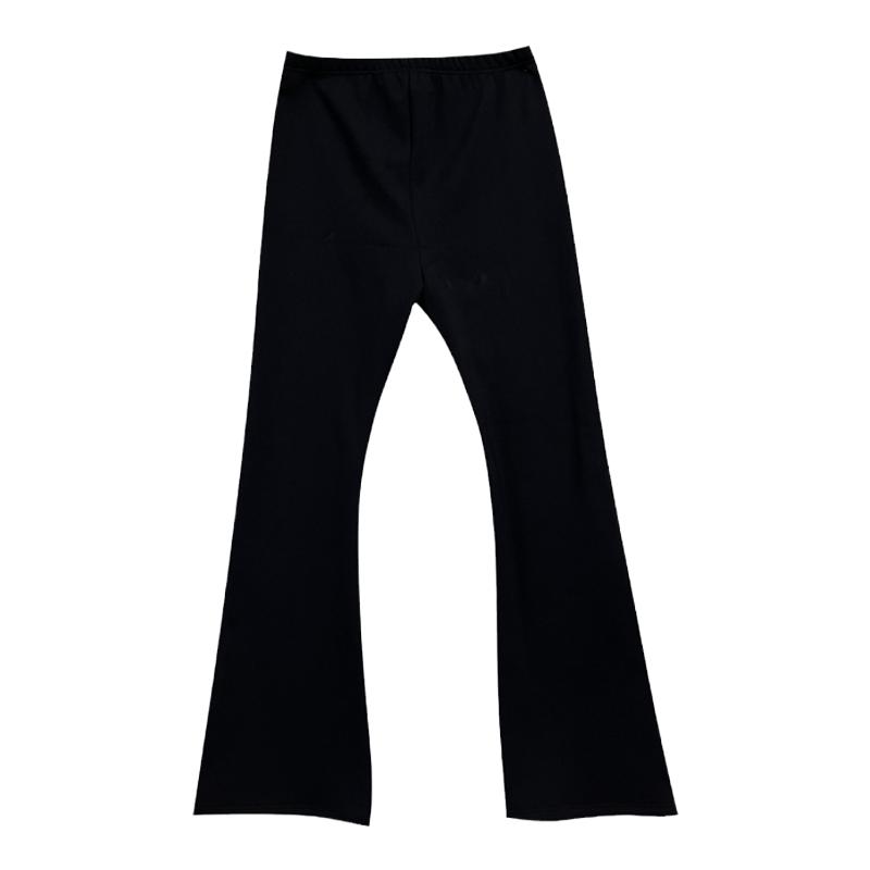 大码女装加绒喇叭裤2024年冬装新款胖mm修身显瘦休闲拖地加长裤子