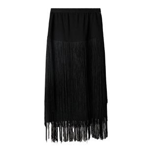 Garbociaga龍喜儿 云间流苏 不规则修身显瘦针织流苏半身裙女2151