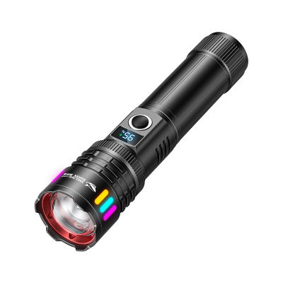 手电筒强光2026新款充电式户外远射超亮白激光多功能家用耐用led