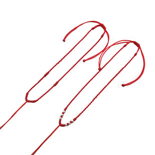 原创手工编织儿童宝宝黄金挂绳子玉佩红绳吊坠绳男女款本命年项链