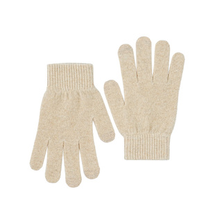 纯山羊绒手套秋男女薄款触屏针织保暖手套内蒙古纯色五指分指毛线