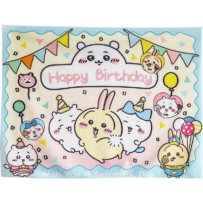 chiikawa乌萨奇小八生日装扮餐盘