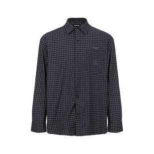 Remedy春季新款宽松长袖格子衬衫男女潮牌松弛感cleanfit衬衣外套