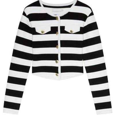 REVAN芮范设计师款复古质感条纹毛衣开衫RN10106303