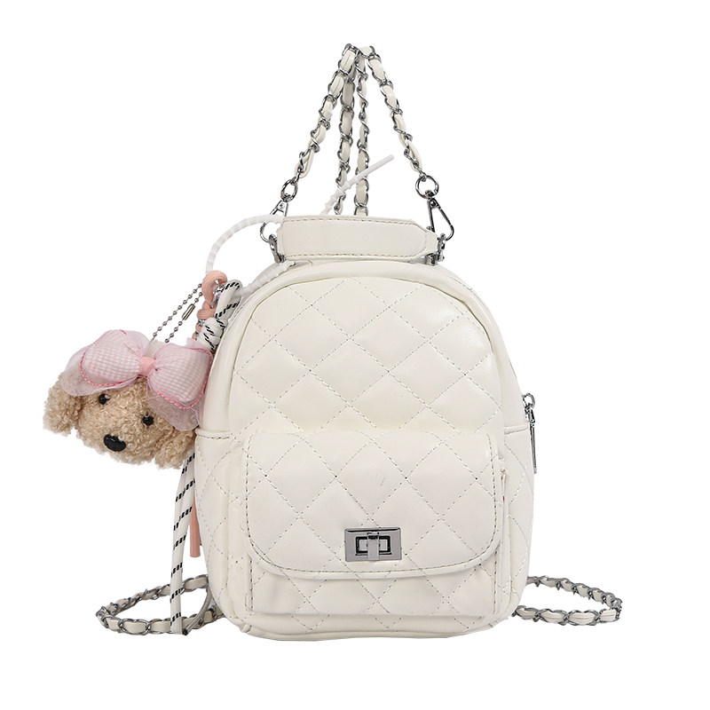 高级感小香风菱格迷你双肩包女