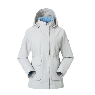 LAFUMA乐飞叶户外秋冬可拆帽冲锋衣女防风防水羽绒内胆三合一