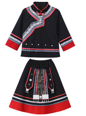 三月三壮族男女童广西特色演出服
