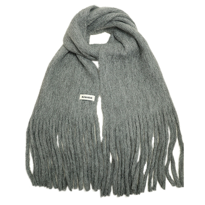 韩系氛围感秋冬含羊毛保暖围巾女