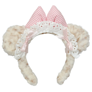 可爱毛绒小熊头饰熊耳朵发箍蝴蝶结甜美洗脸头箍搞怪发卡少女发饰