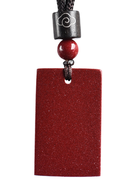 朱砂无事牌原矿吊坠男项链女款