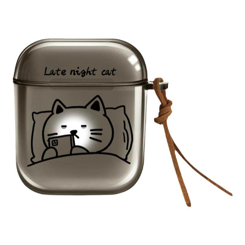 犀膜苹果系列搞怪熬夜猫咪手机壳