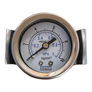 出口装Y40ZV轴向带支架压力表1MPA/10KG真空气压表水压Y60/50ZV