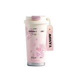 Vanow樱花保温水杯女2026新款高颜值陶瓷内胆咖啡三八妇女节礼物