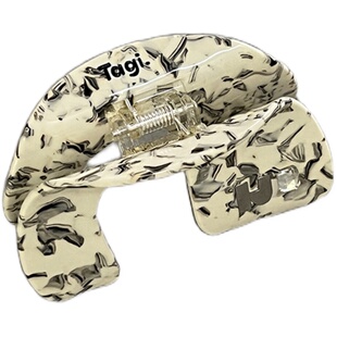 Tagi.Callme拼图肌理宝石发抓无痕发夹鲨鱼醋酸钻石