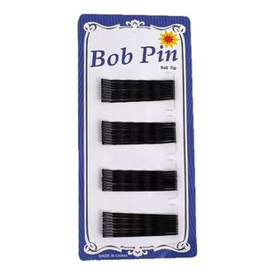 夹子发夹化妆一字夹盘发夹刘海夹黑色无痕一字夹盘发专用