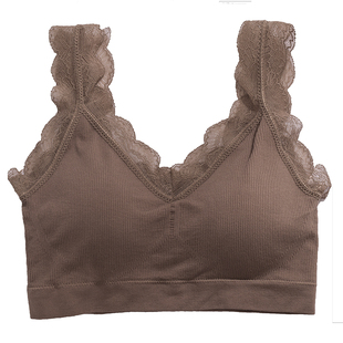 枫之欣无钢圈小胸聚拢文胸大胸显小防下垂性感蕾丝宽肩带美背内衣