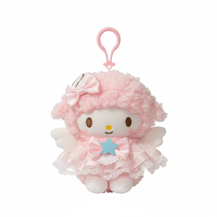 HOUSID日本天使翅膀奶油小羊piano包挂件毛绒公仔玩偶钥匙扣礼物