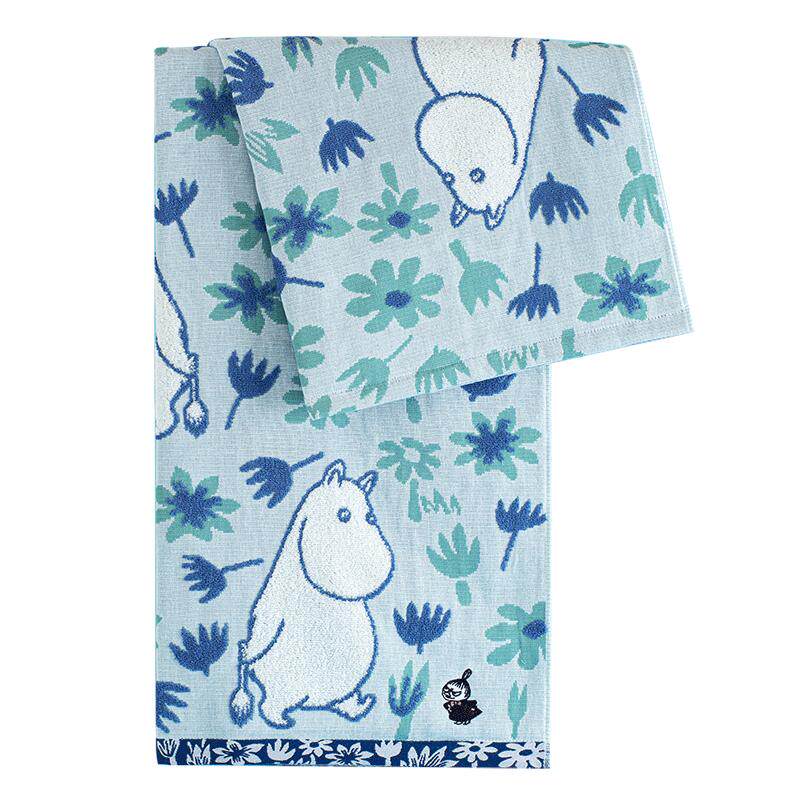 MOOMIN姆明单面纱布浴巾三件套