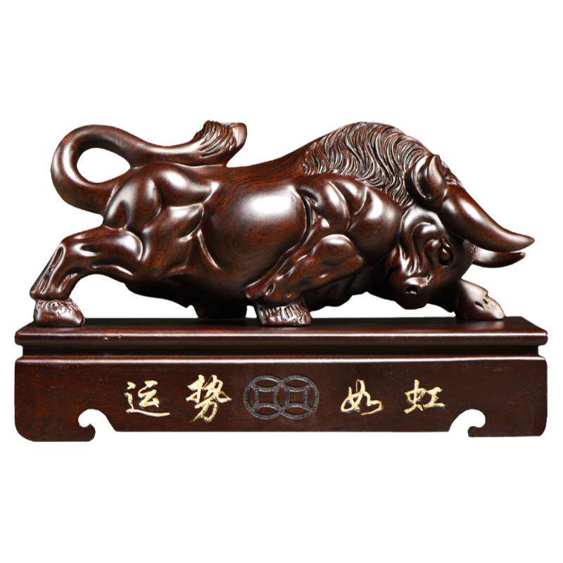 黑檀木运势如虹十二生肖桌面装饰