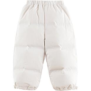 [无缝羽绒裤]马克珍妮男女童户外三防束脚羽绒裤 儿童冬装新款