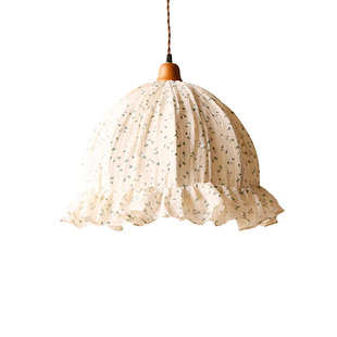 【淡月微云】复古蕾丝吊灯 法式乡村 简约清新 奶油风 卧室餐厅灯