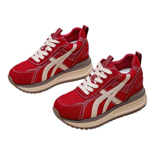 星期六超火8CM内增高女鞋隐形小个子显高鞋子百搭阿甘增高德训鞋